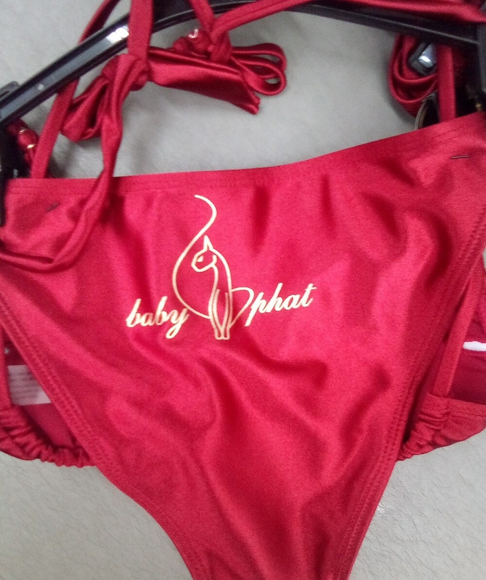 WOW! SEXY SATIN Red Baby Phat Bikini. On Sale